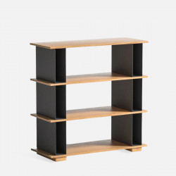 VIGGO Metal Shelf 3 layers, Oak, H100